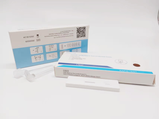 ISO 13485 Kolloidal Altın Covid 19 Test Kitleri Kendi Kendini Test Tek Paket