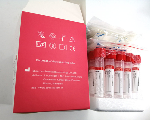 Tek Kullanımlık Etilen Oksit Sterilizasyon VTM Kiti Teşhis 6ml